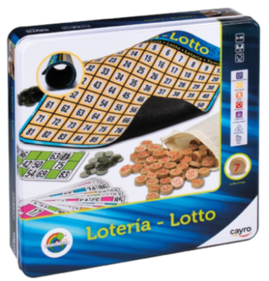 Tombola scatola metallo